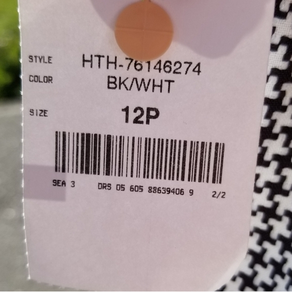 T. Milano pencil skirt suit set sz 12P blk/wht - Picture 5 of 11